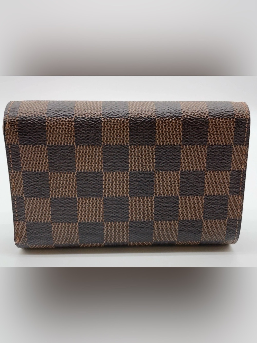 Louis Vuitton Damier Ebene Checkerboard Wallet - Brown